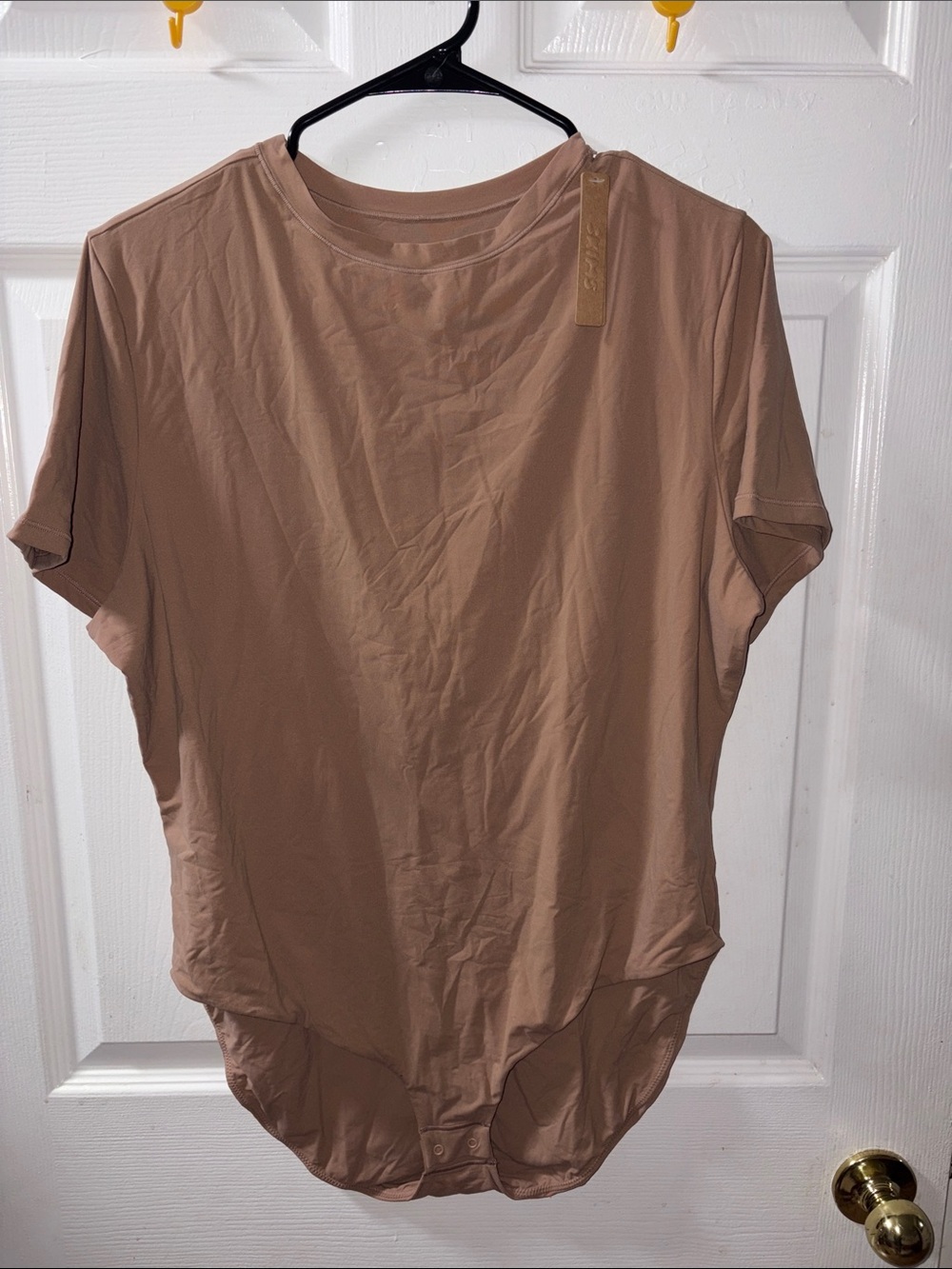 SKIMS Fits Everybody T Shirt Bodysuit color Sienna Short Sleeve size 4x nwt